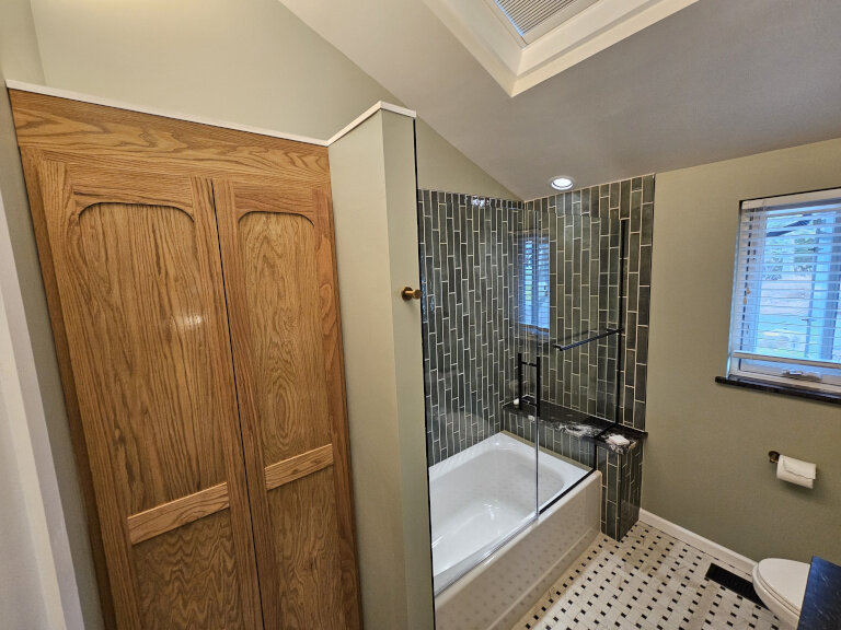 Columbus bathroom mid-renovation